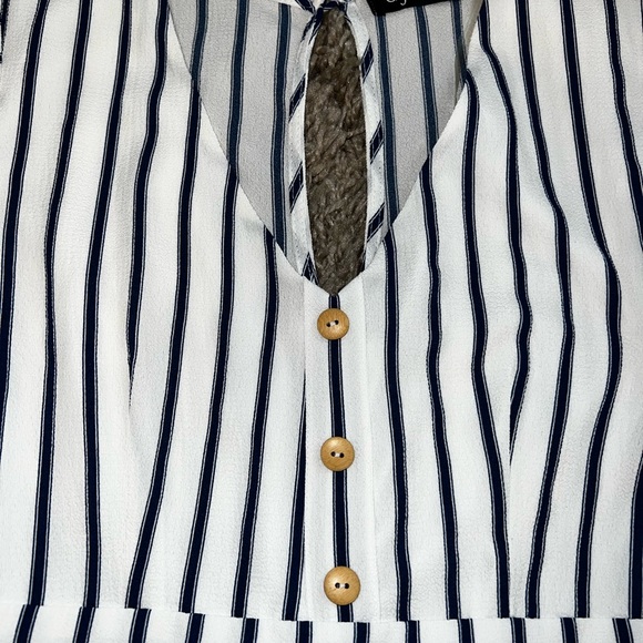 Striped Women’s Romper - Picture 2 of 7